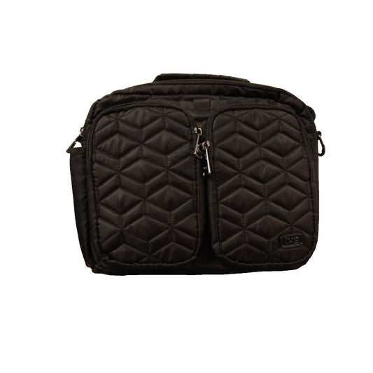 Lug Navigator Black Crossbody Bag Puffer Adjustable Detachable