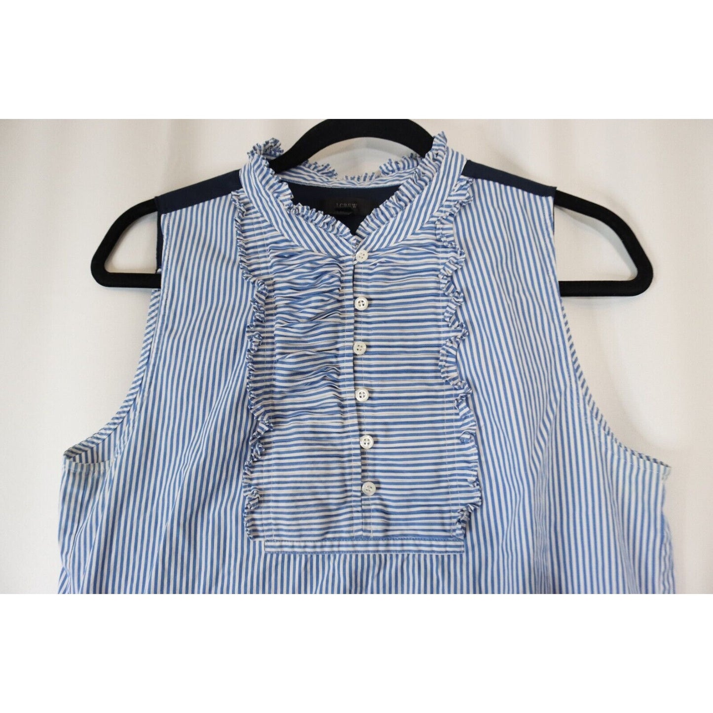 J. Crew Short Sleeve Blue Top Size 12 Stripe