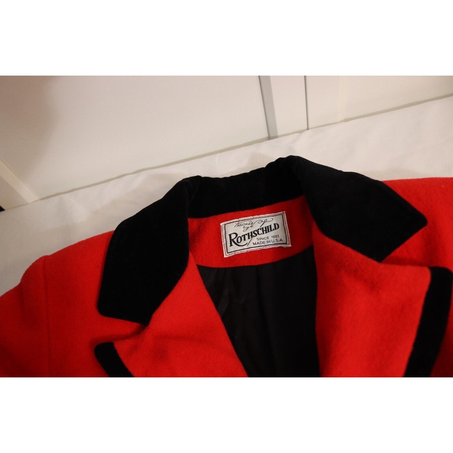 Vintage Rothschild Red Peacoat Jacket Size 10 Wool/Nylon (17)