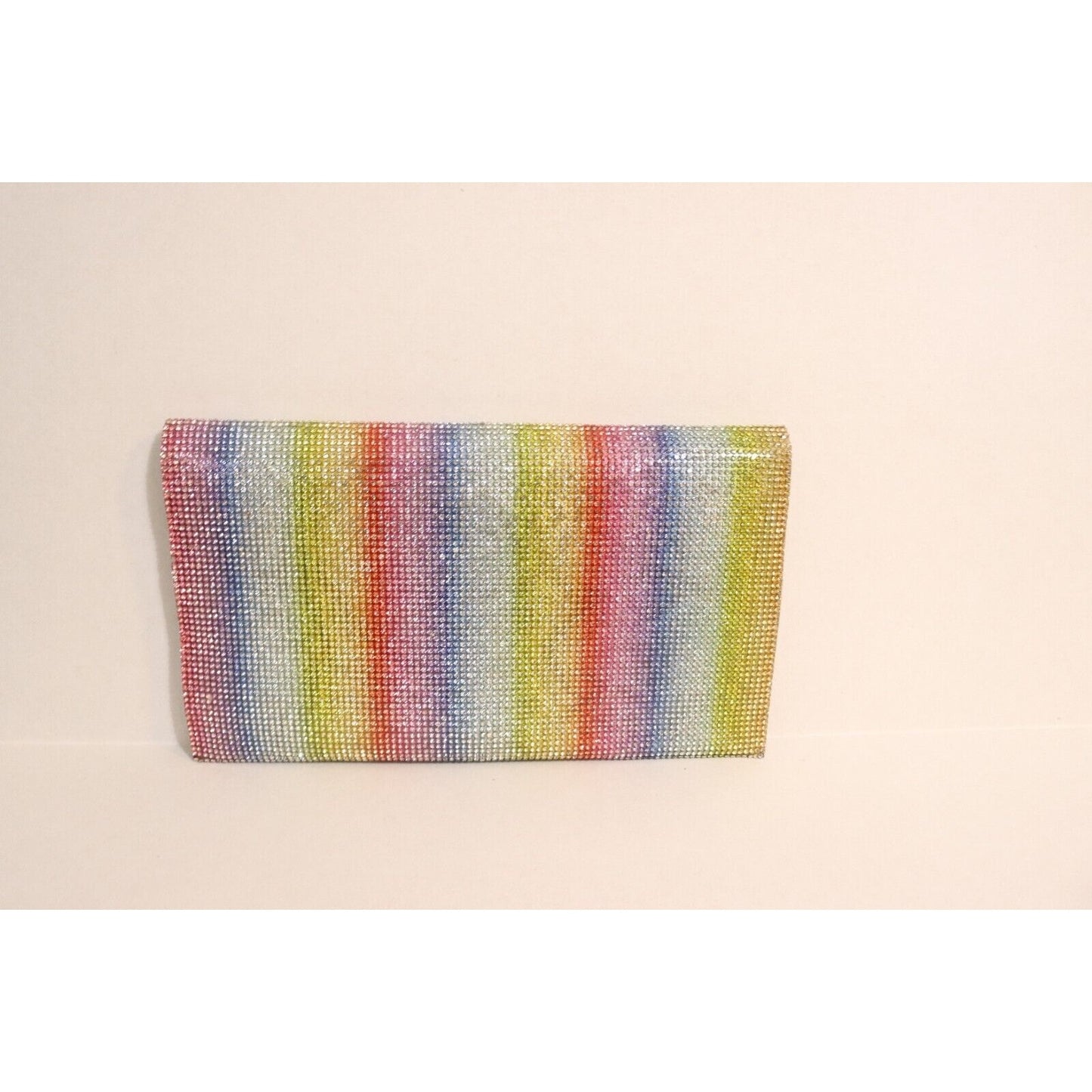 Nina Rainbow Clutch Multicolor Evening Bag No Strap Flaw