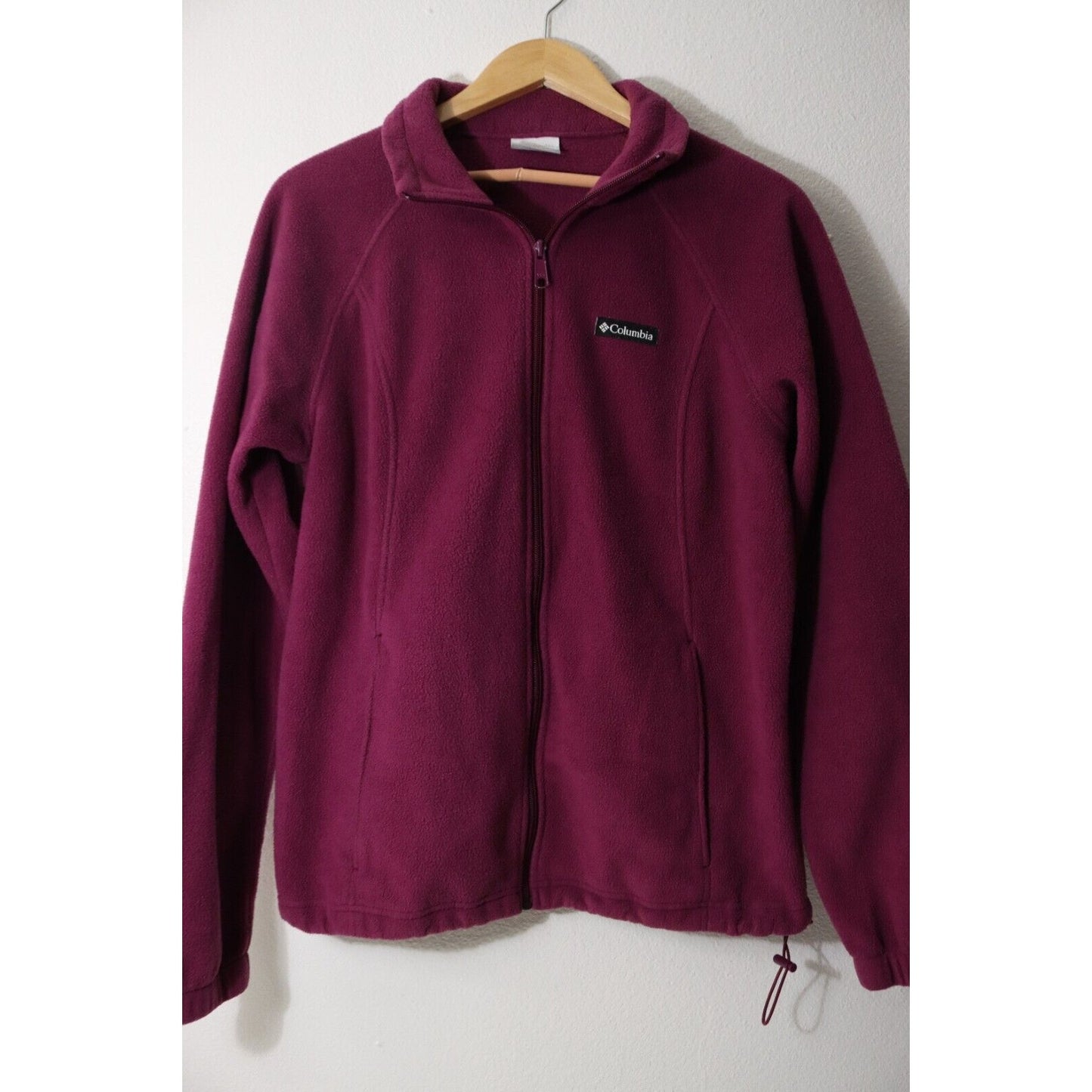 Columbia Purple Full Zip Fleece Sweater Size Large Pockets