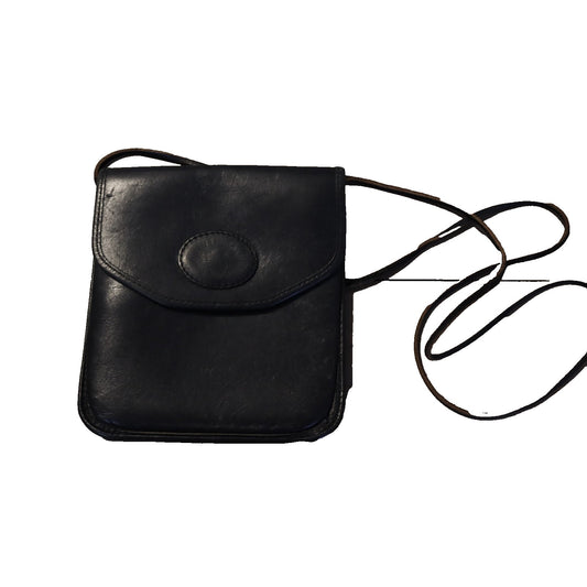 Vintage Michael Green Leather Crossbody Bag Raw Leather Inside