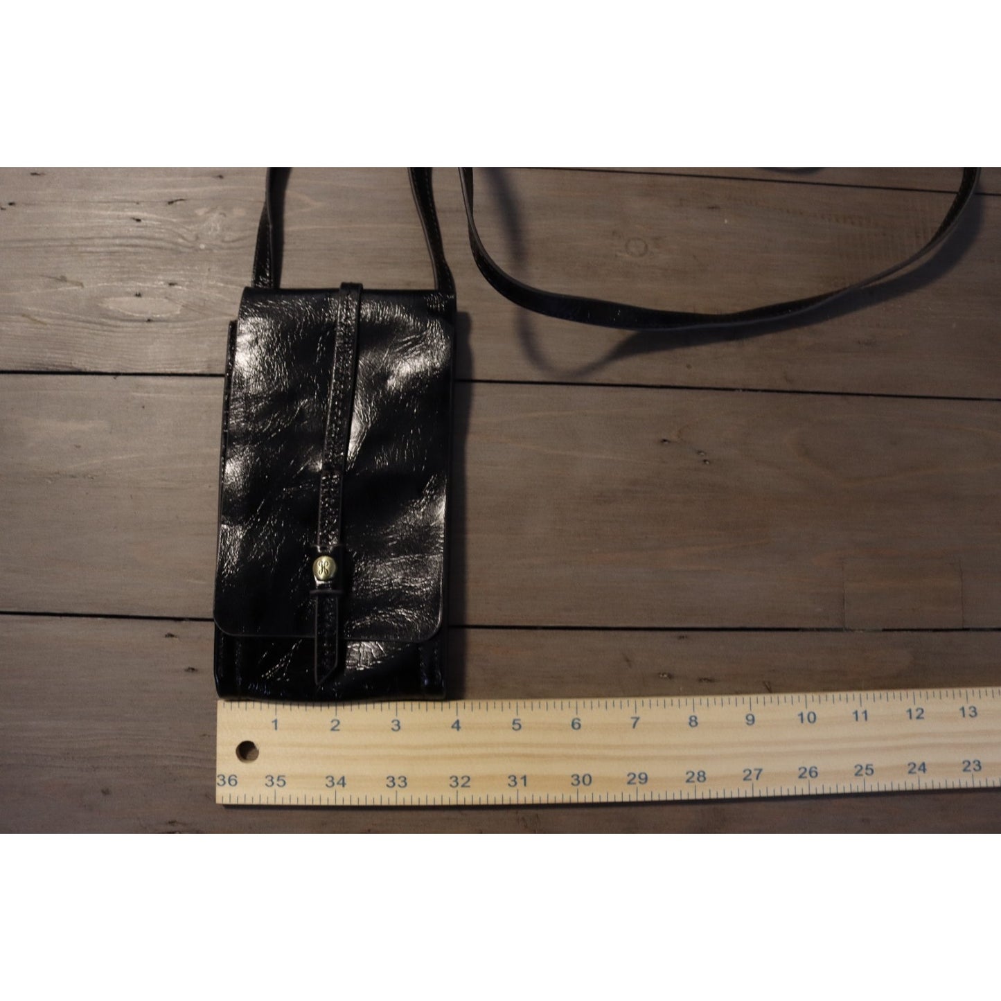 Hobo Interntional Phone Wallet Crossbody Black Leather