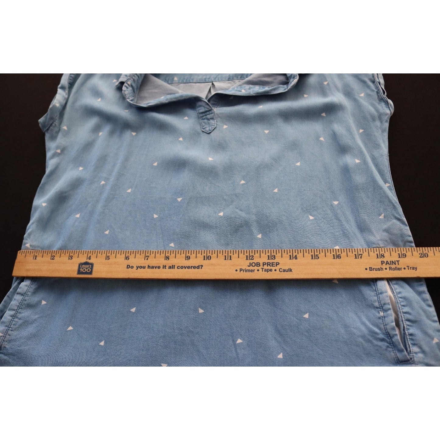 Thread and Supply Light Denim Dress Size Small Tencel/lycoll Short Sleeve Pocket