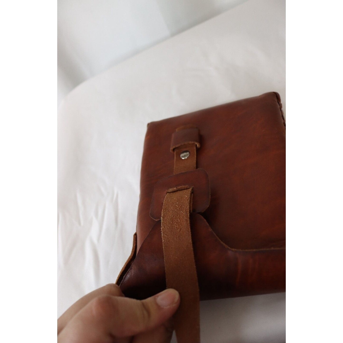 Unbranded Leather Crossbody Handbag Inside Raw Leather