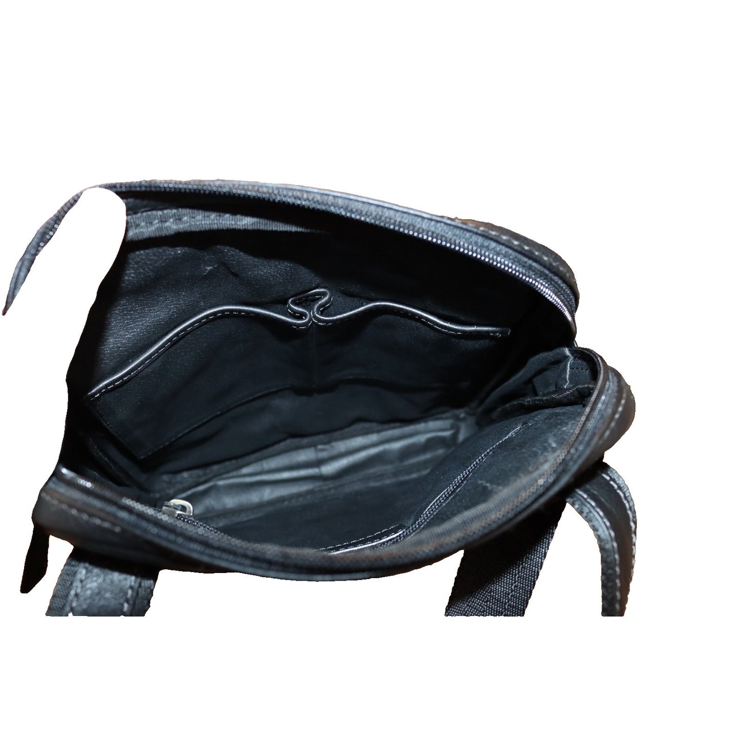 Vera Pelle Crossbody Black Leather Crossbody Bag