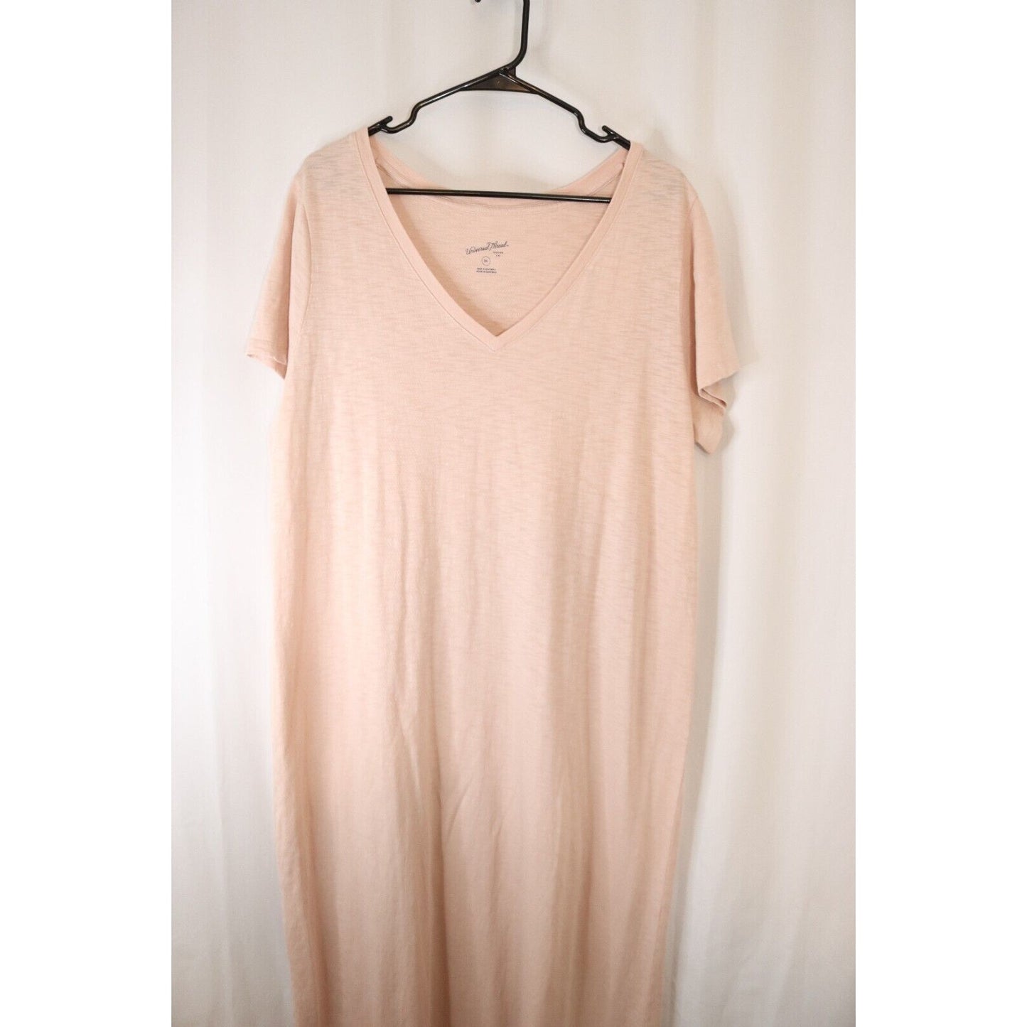 Universal Threads XXL Blush Short Sleeve Maxi V Neck Cotton 58"