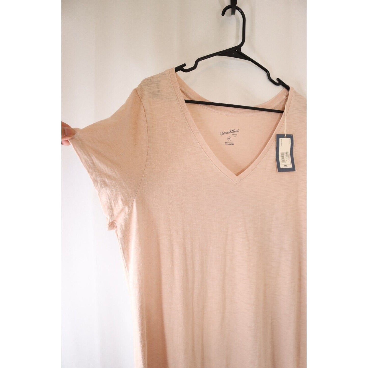 Universal Threads XXL Blush Short Sleeve Maxi V Neck Cotton 58"