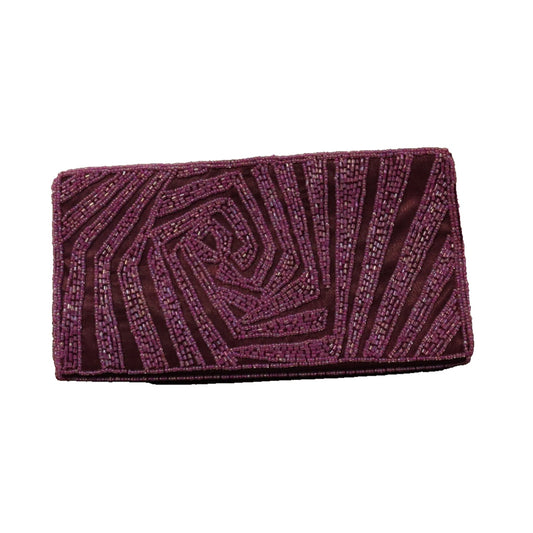 Bijoux Tenner Beaded Clutch Purple
