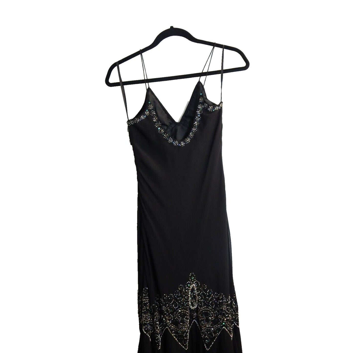 Season Design Beaded Black Vintage Dress