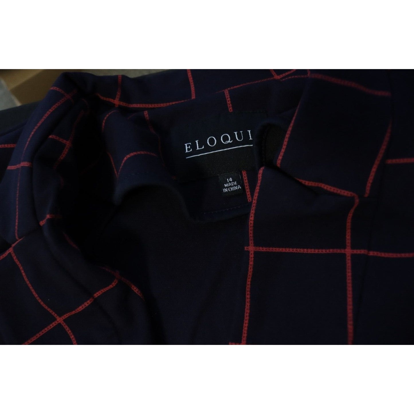 Eloquii Blazer Red and Navy Size 14