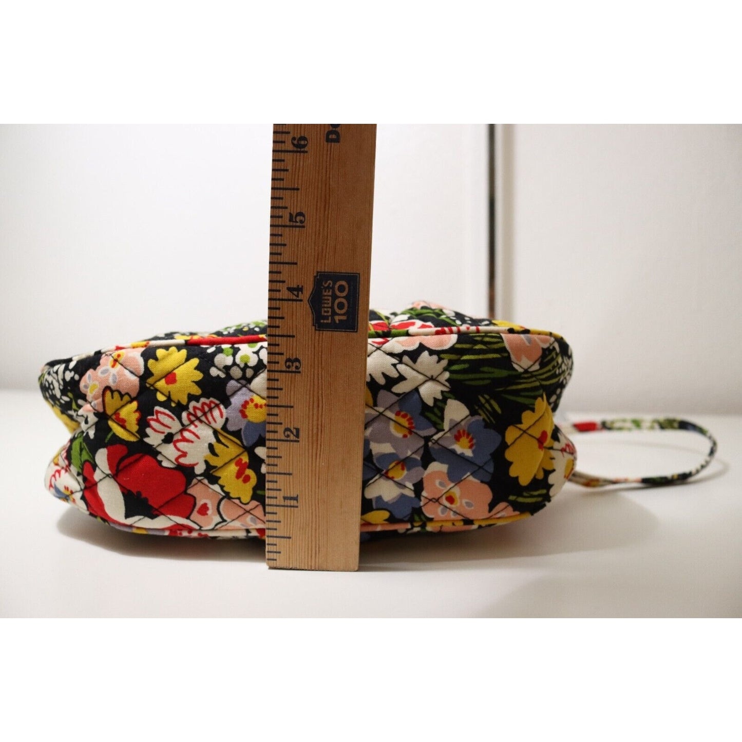 Vera Bradley Small Crossbody/Shoulder Bag Purse Yellow Black Red White Floral