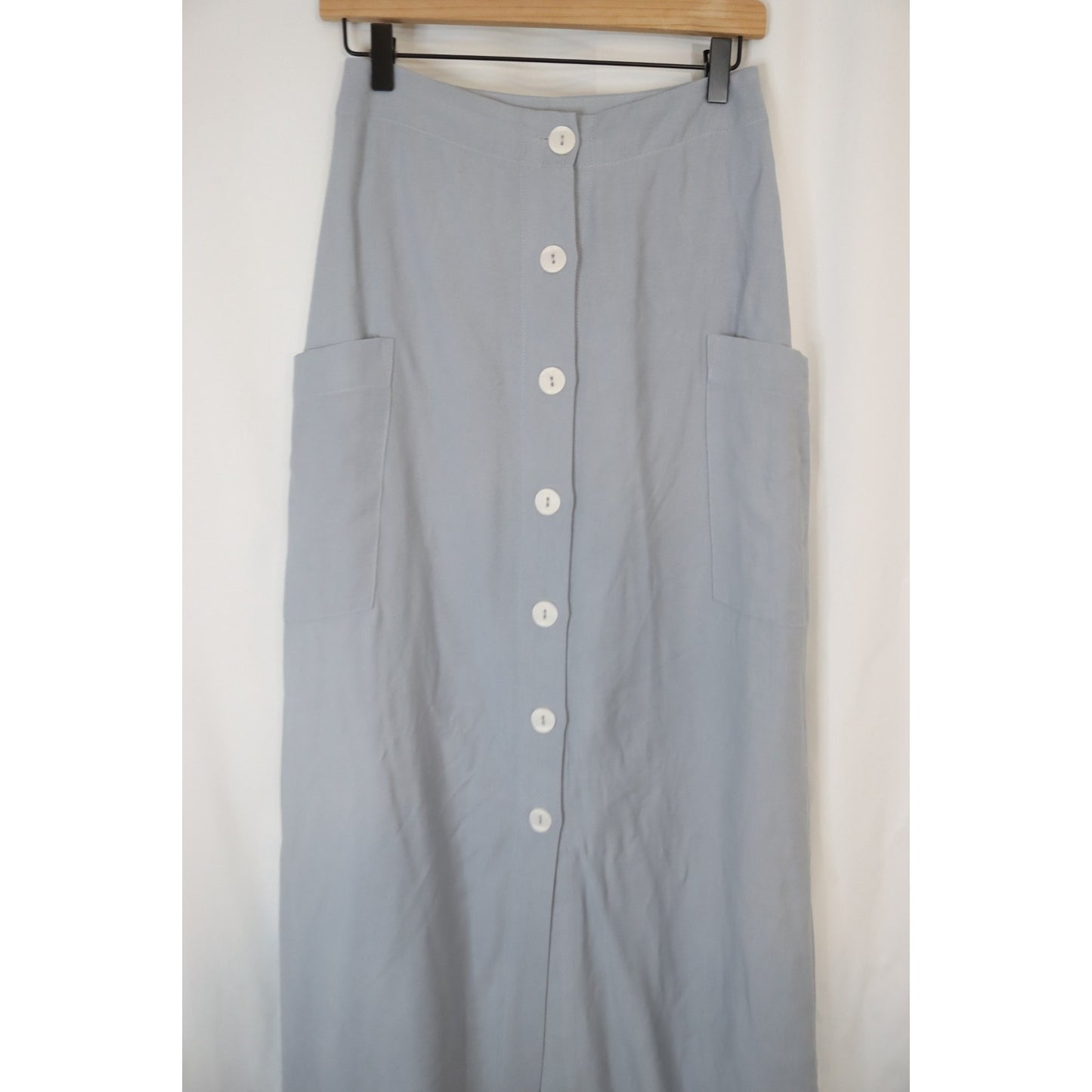 Promesa Small Maxi Skirt Button Down Slit Rayon Polyester