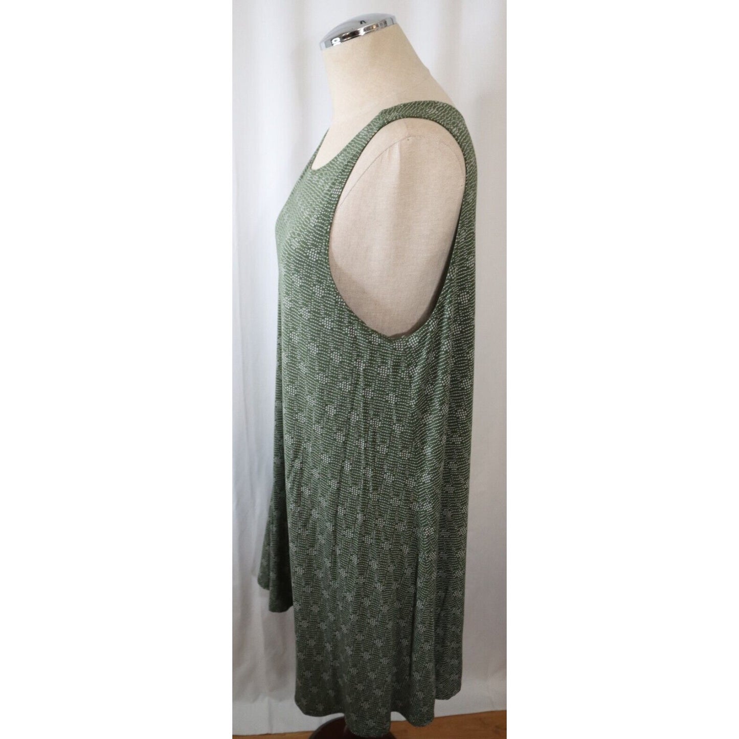 Old Navy XL Green Sleeveless Dress 36" Rayon Spandex