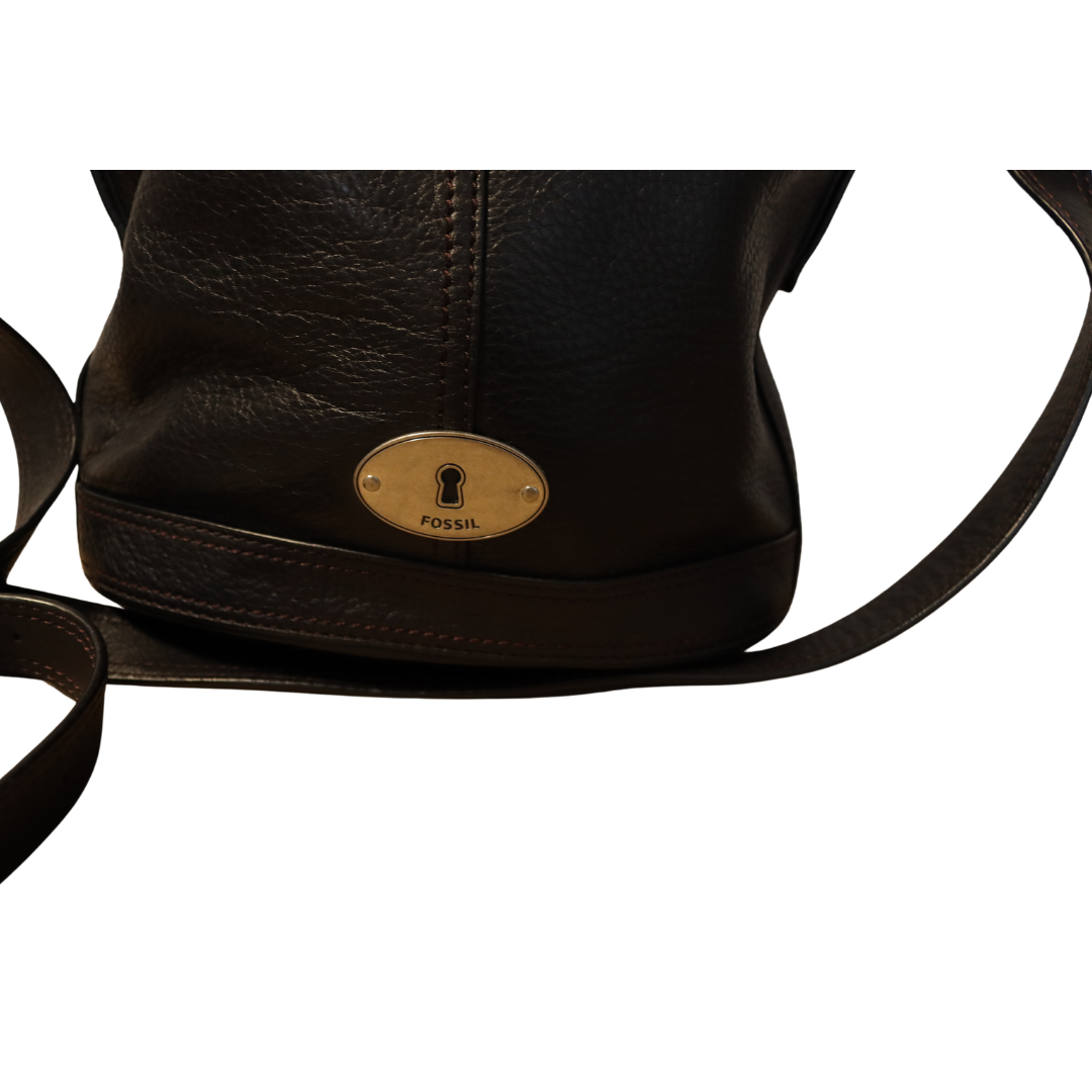 Vintage Fossil Leather Crossbody Handbag
