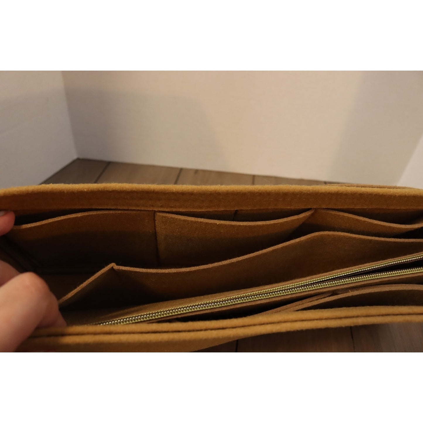 Omystyle Purse Insert Yellow Felt Organizer