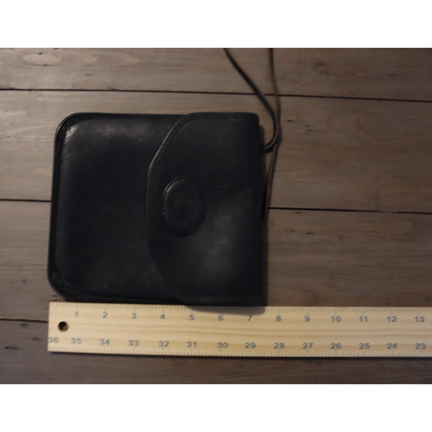 Vintage Michael Green Leather Crossbody Bag Raw Leather Inside
