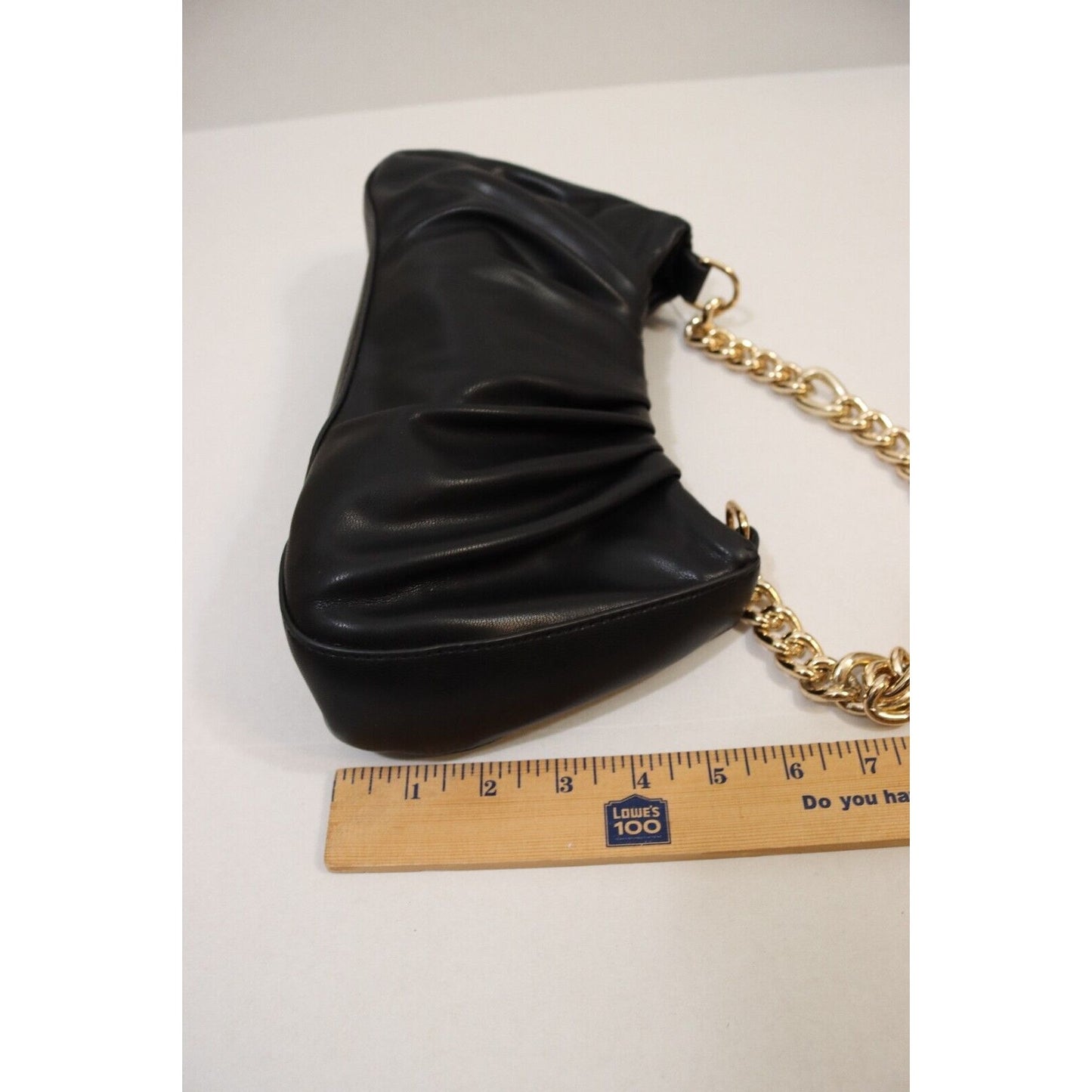 Shein Y2K Inspired Bag Gold Chain Black