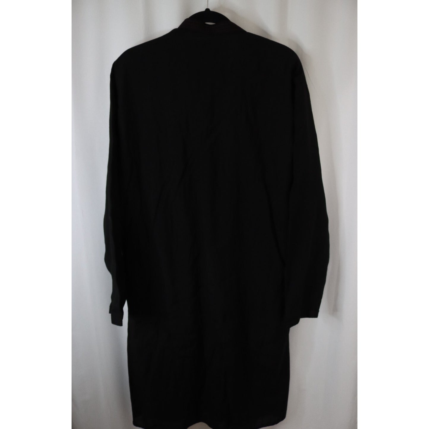 Kalki India Black Dress/Tunic Long Sleeve Beaded Pocket Size 43"