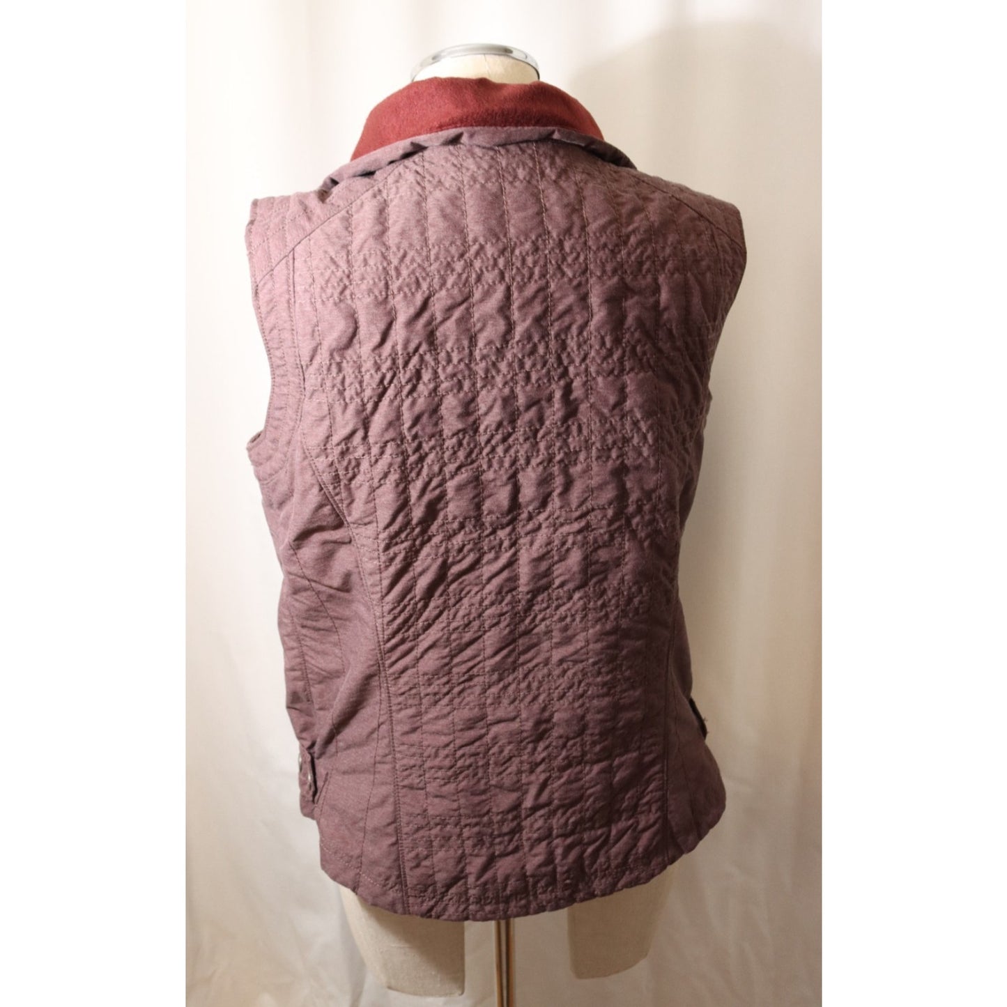 Columbia Vest Maroon Pockets Size Medium