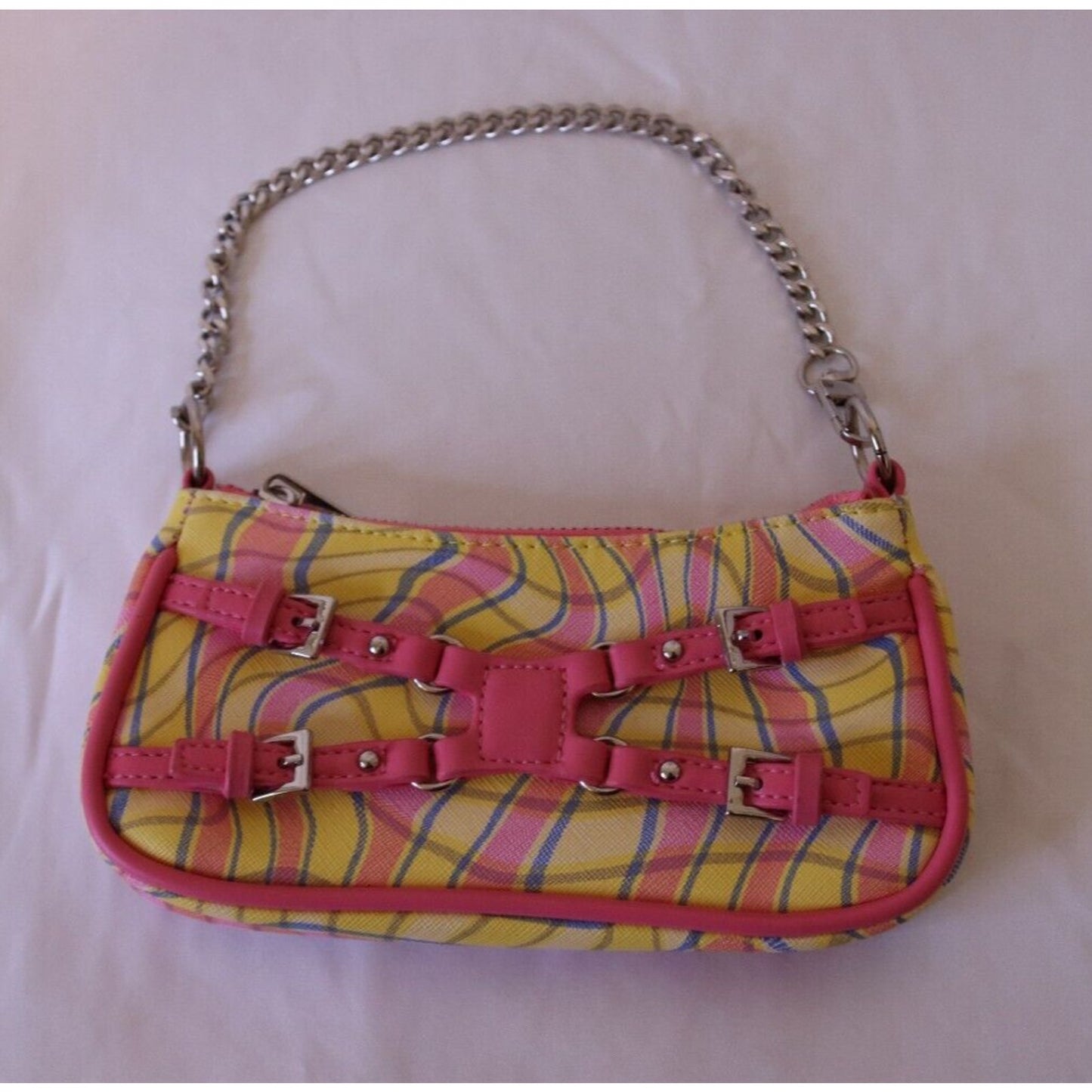 Y2K Mini Small Bag Pink Yellow Chain Strap