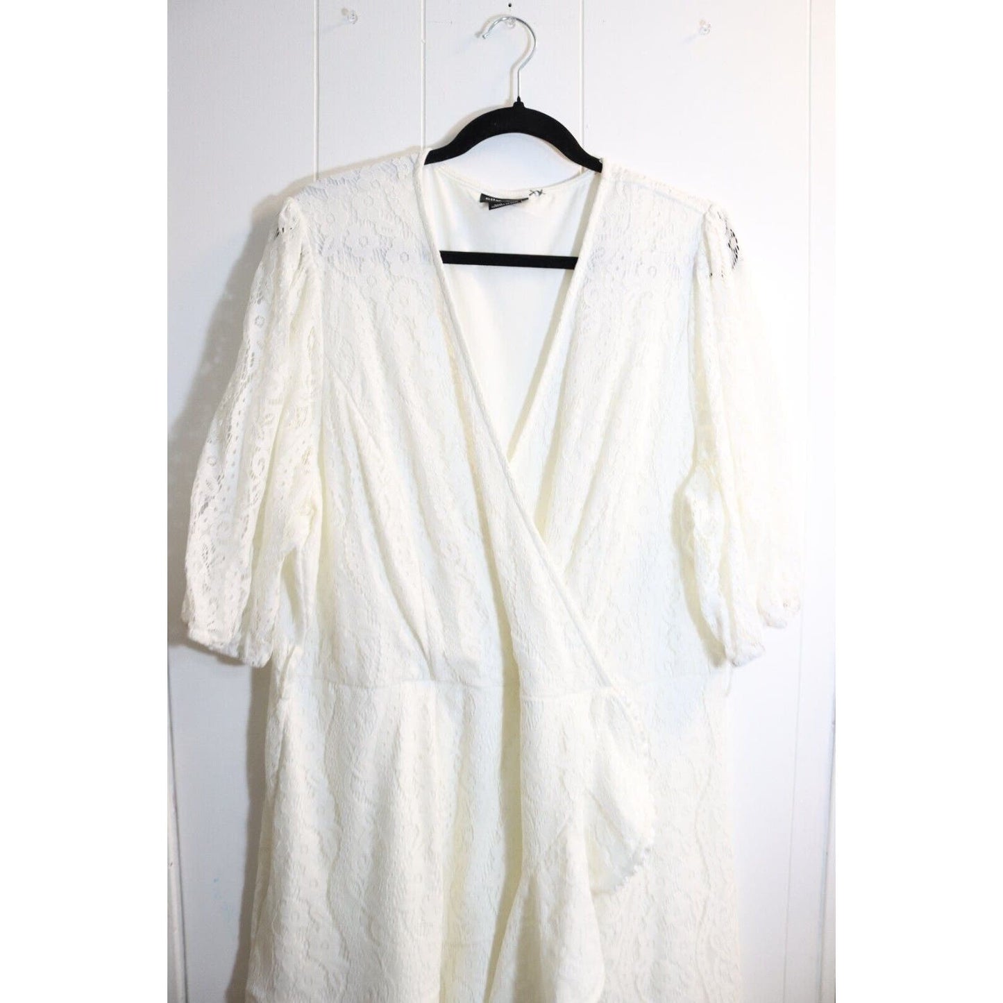 City Chic White Dress Faux Wrap