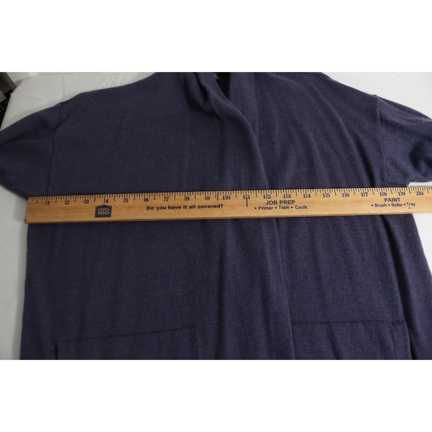 Eileen Fisher Purple Open Cardigan Size Small Merino Wool Long Sleeve