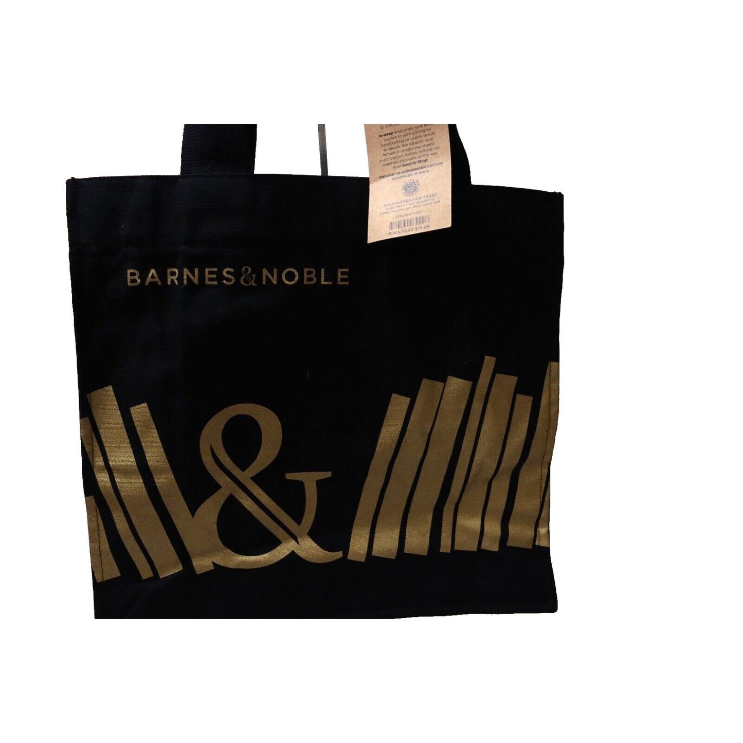 NEW Barnes & Noble Premium Organic In Conversion Cotton 14x14.5x4.75 Tote