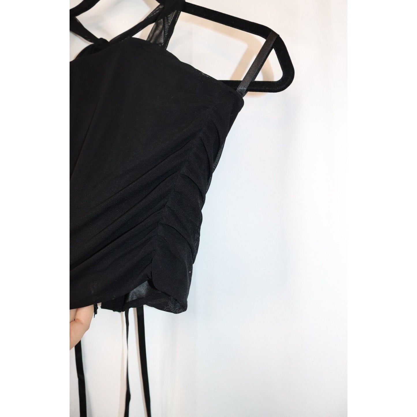 Unbranded Corset Top Black Back Tie Gothic Size 2X