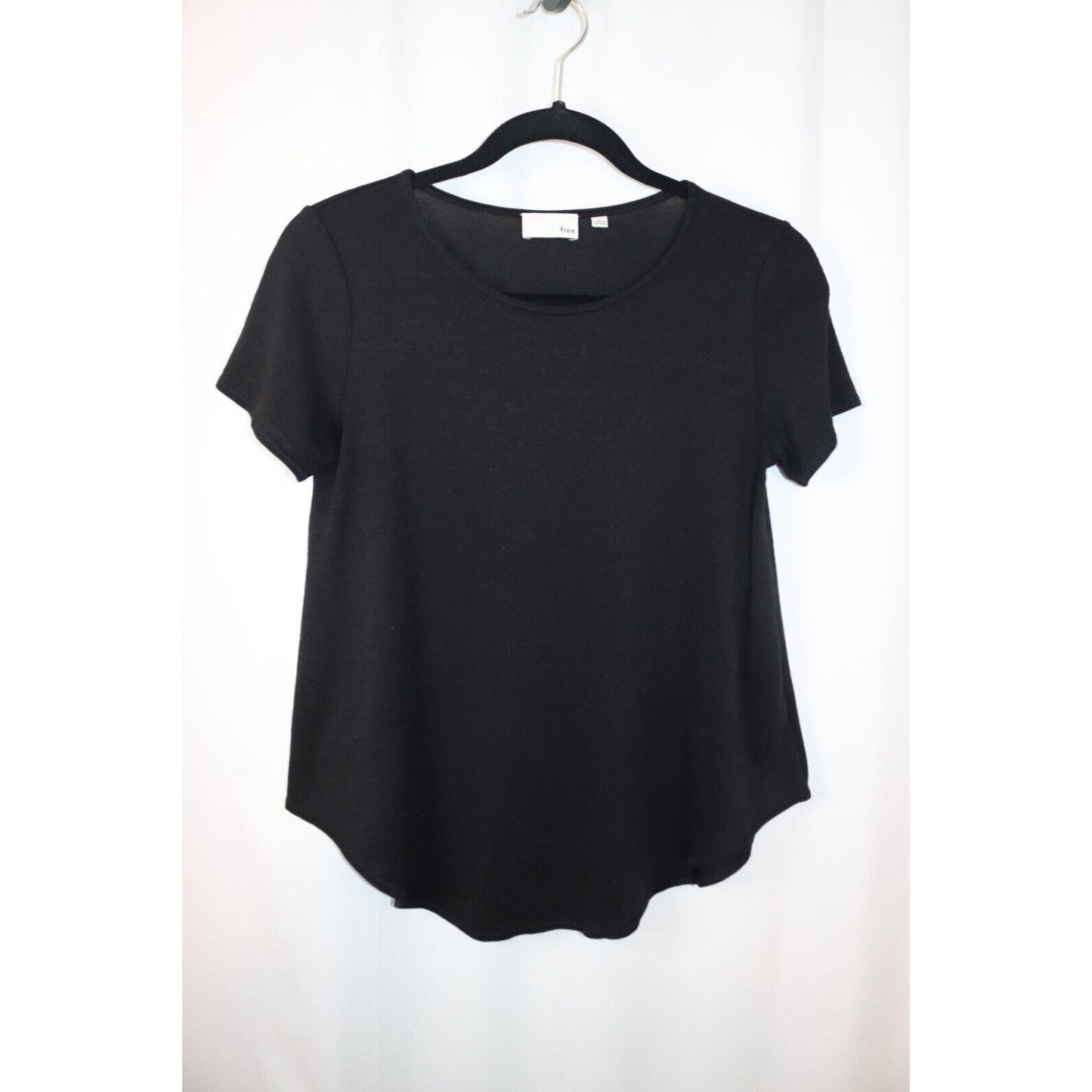 Wilfred Free Size Small Black Short Sleeve Top Round bottom