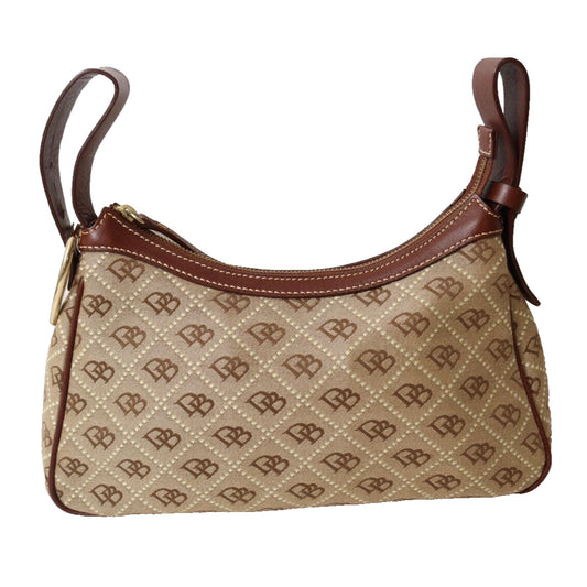 Dooney and Bourke Monogram Brown and Beige Bag Flaw No Strap