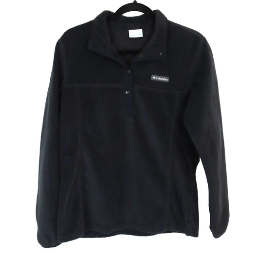Columbia Small Button Fleece Long Sleeve Pullover Black