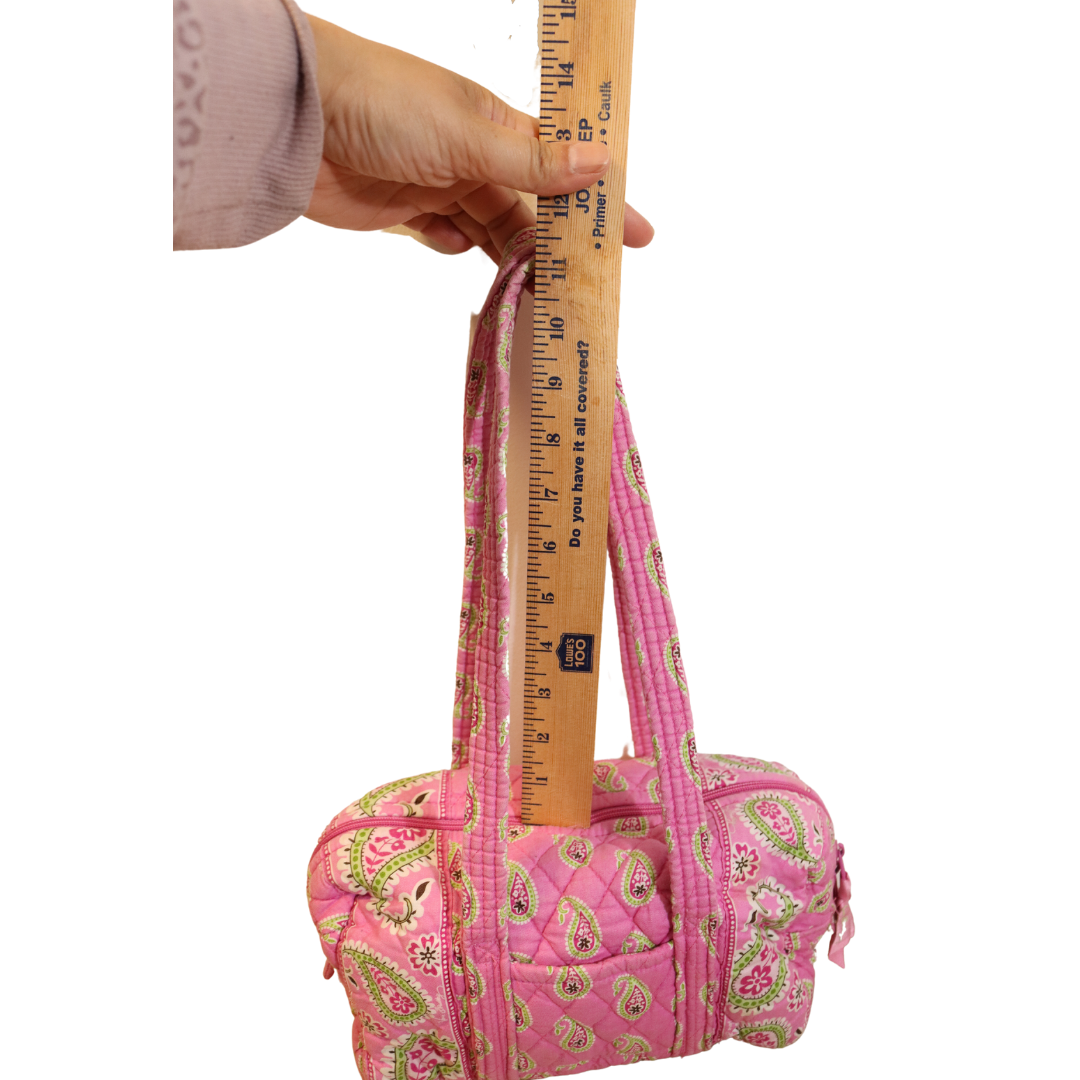 Vera Bradley Cotton Pink Paisley Shoulder Handbag
