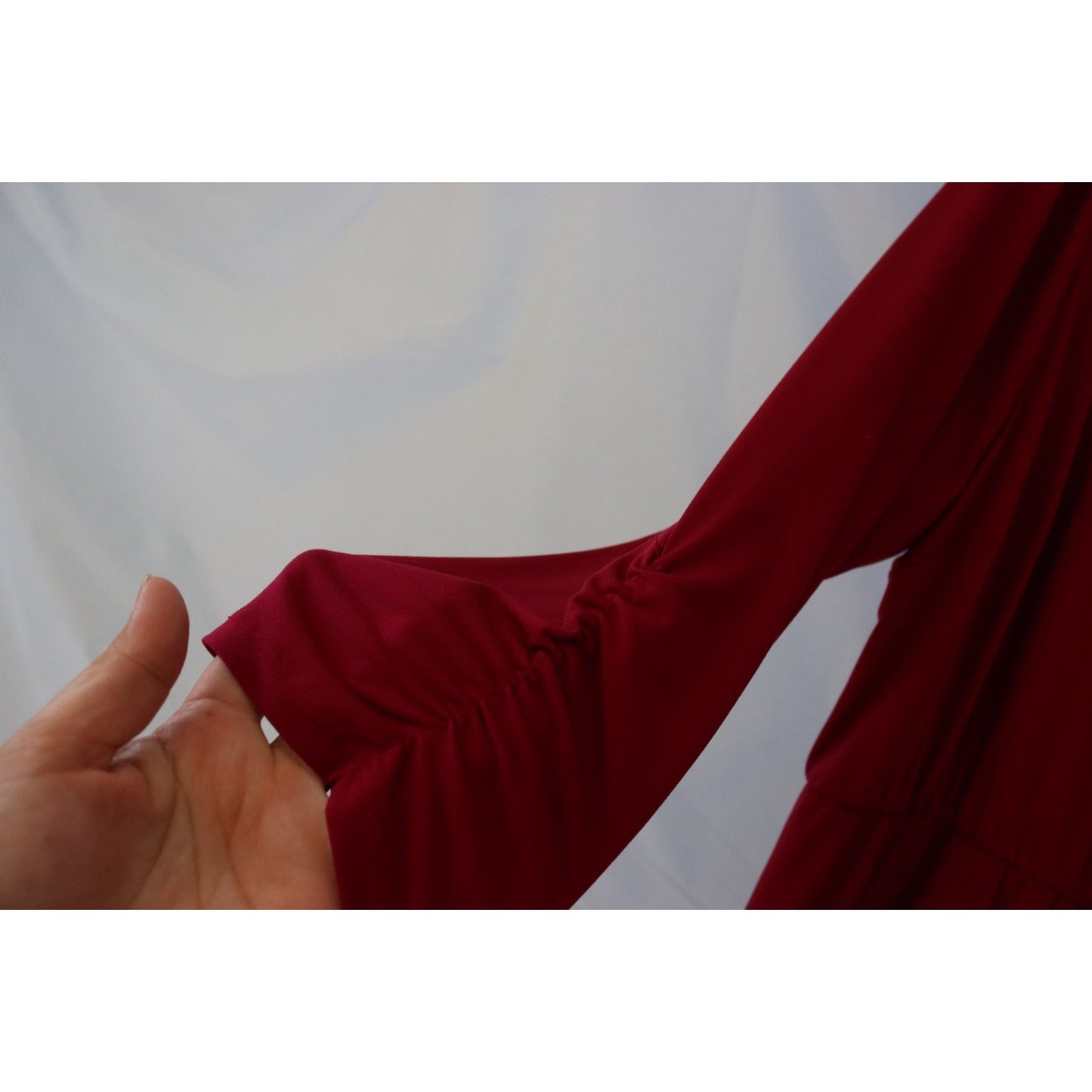 Lane Bryant Red Faux Wrap Dress Size 22/24 High Low Long Sleeve