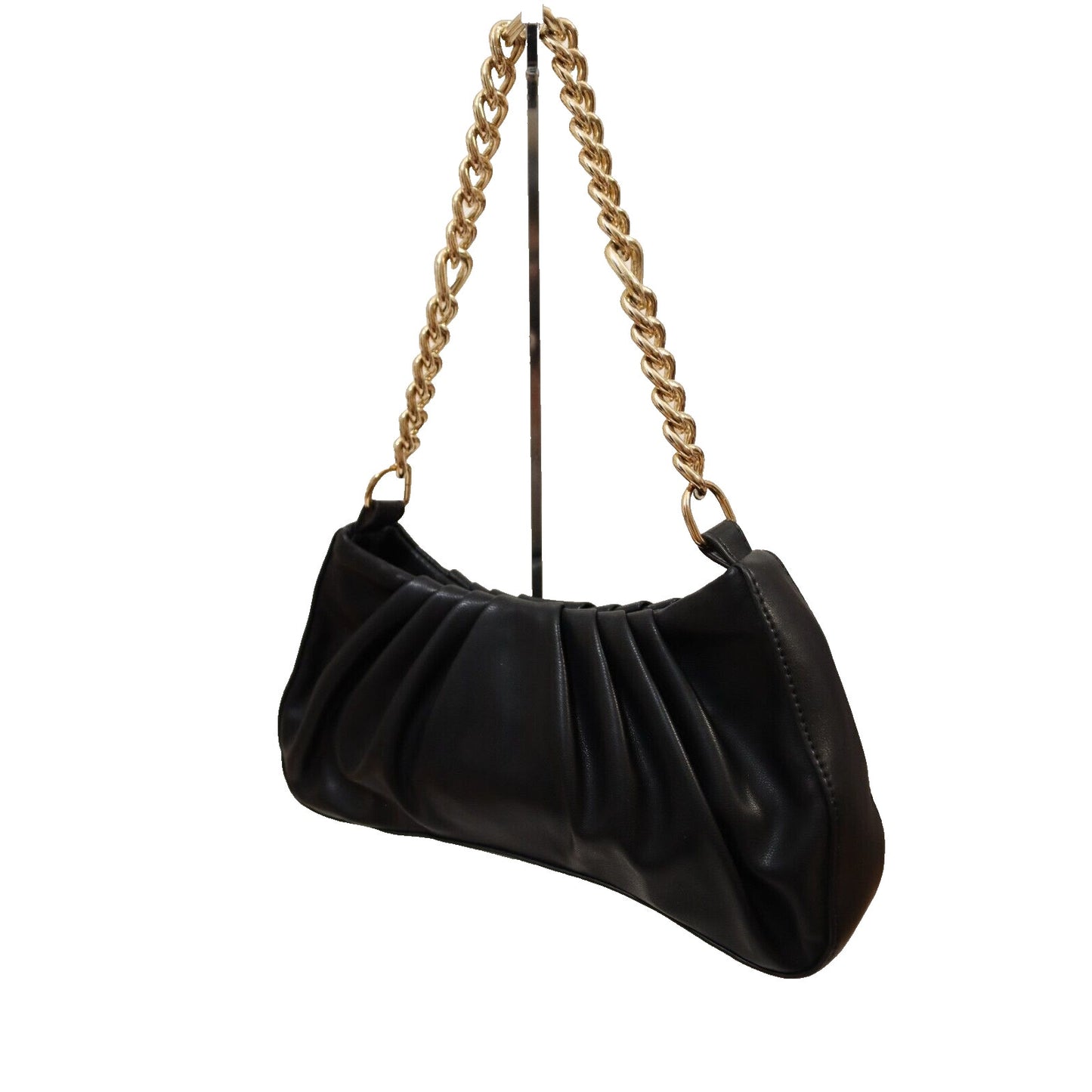 Shein Y2K Inspired Bag Gold Chain Black