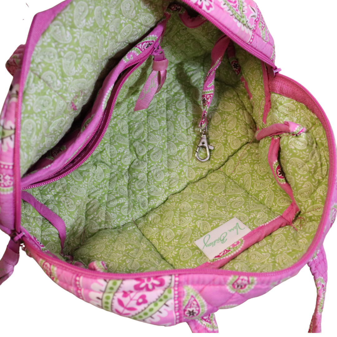 Vera Bradley Cotton Pink Paisley Shoulder Handbag