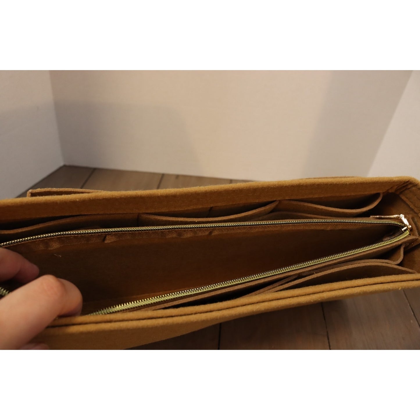 Omystyle Purse Insert Yellow Felt Organizer