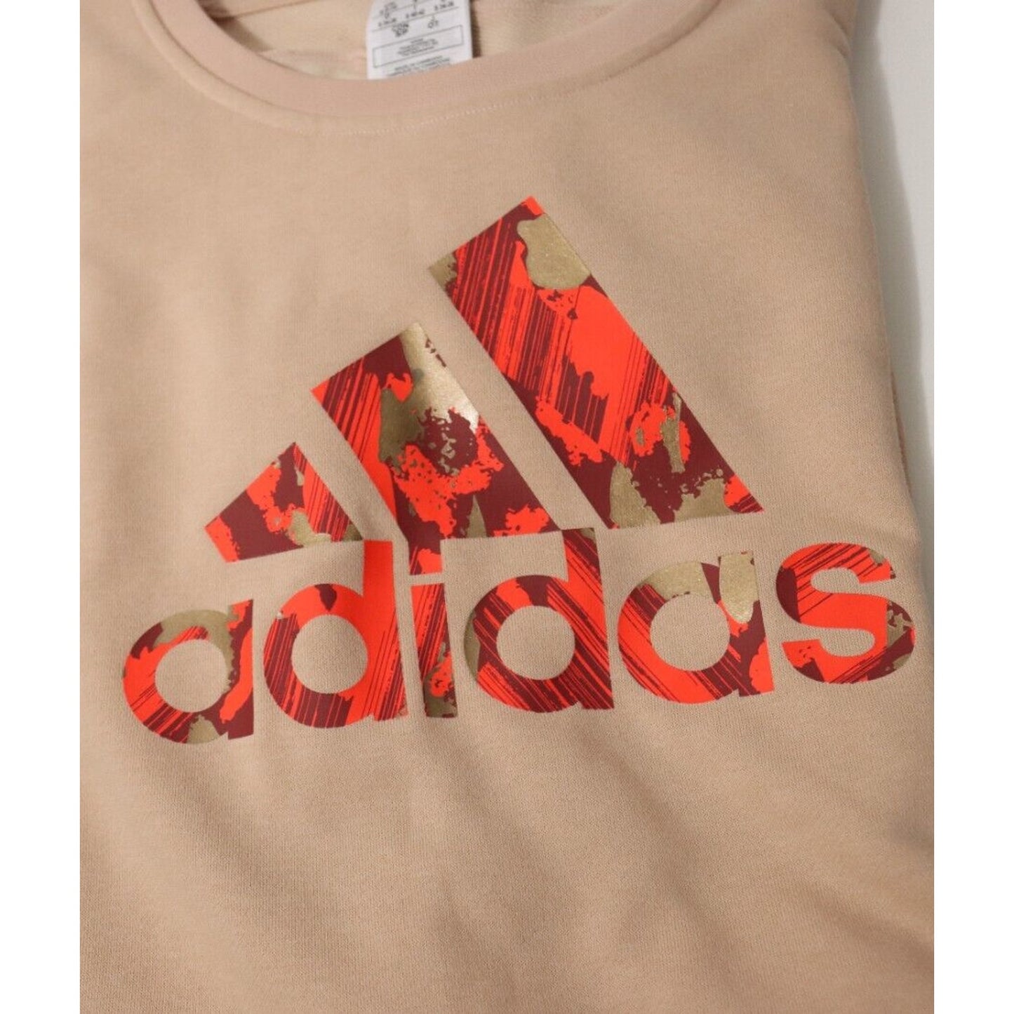 Adidas Light Brown Sweater Dress Short Sleeve Small