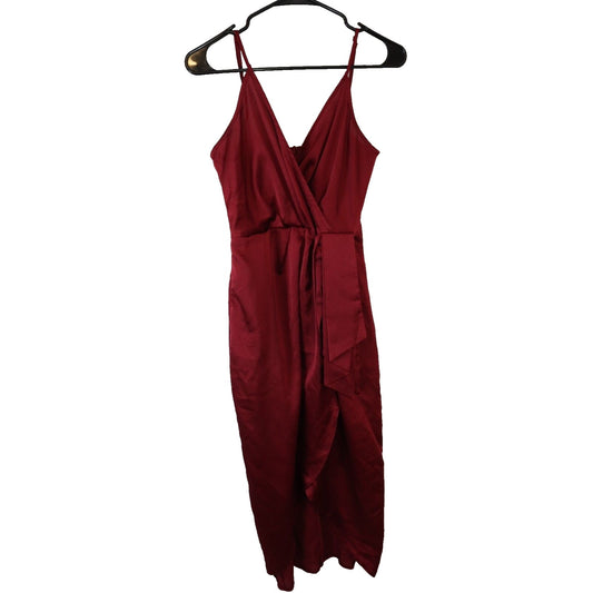 Nasty Gal Red Dress Size 4 Sleeveless High Low Evening Dress