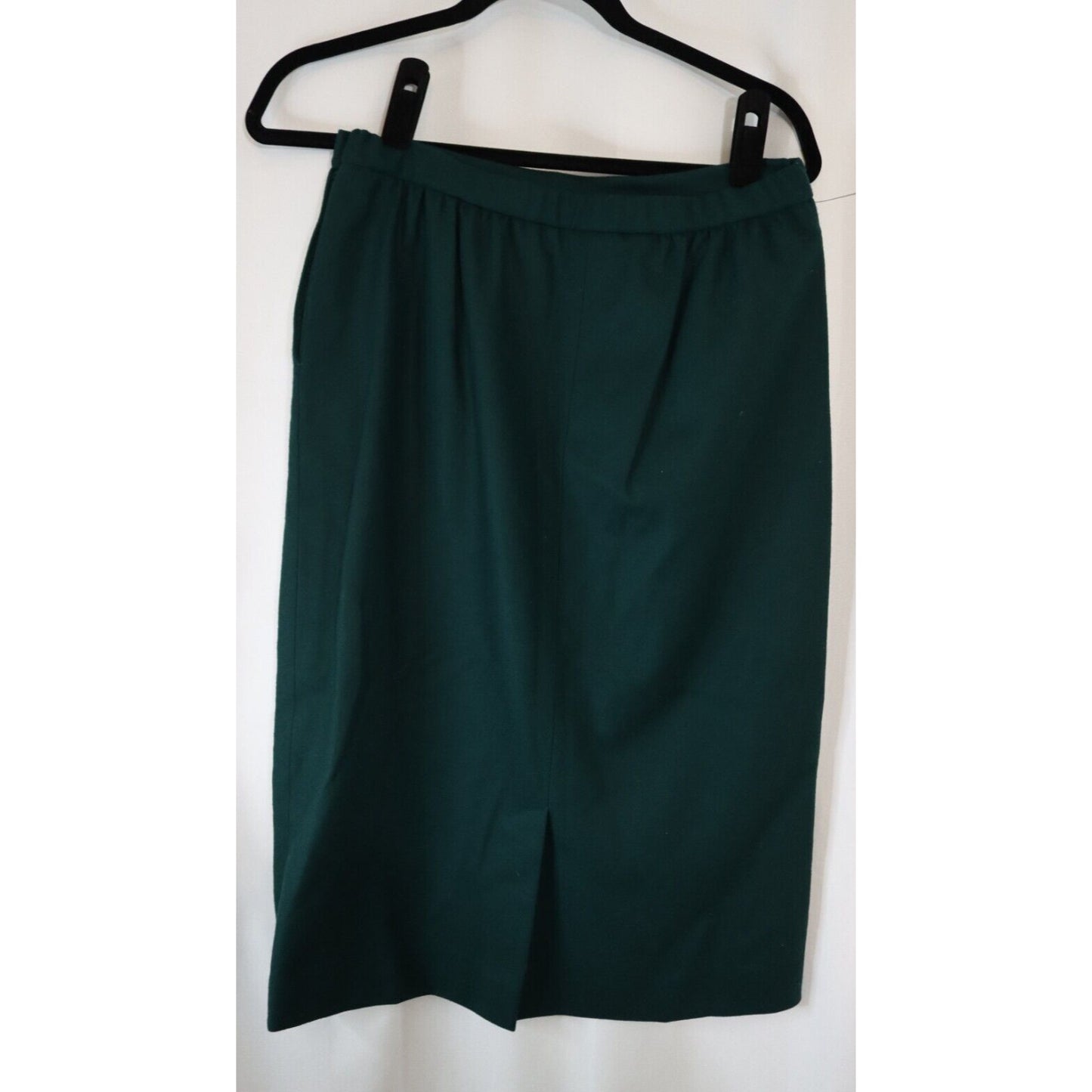 Pendleton Green Wool Skirt Size 10 Lined Button Closure No Stretch