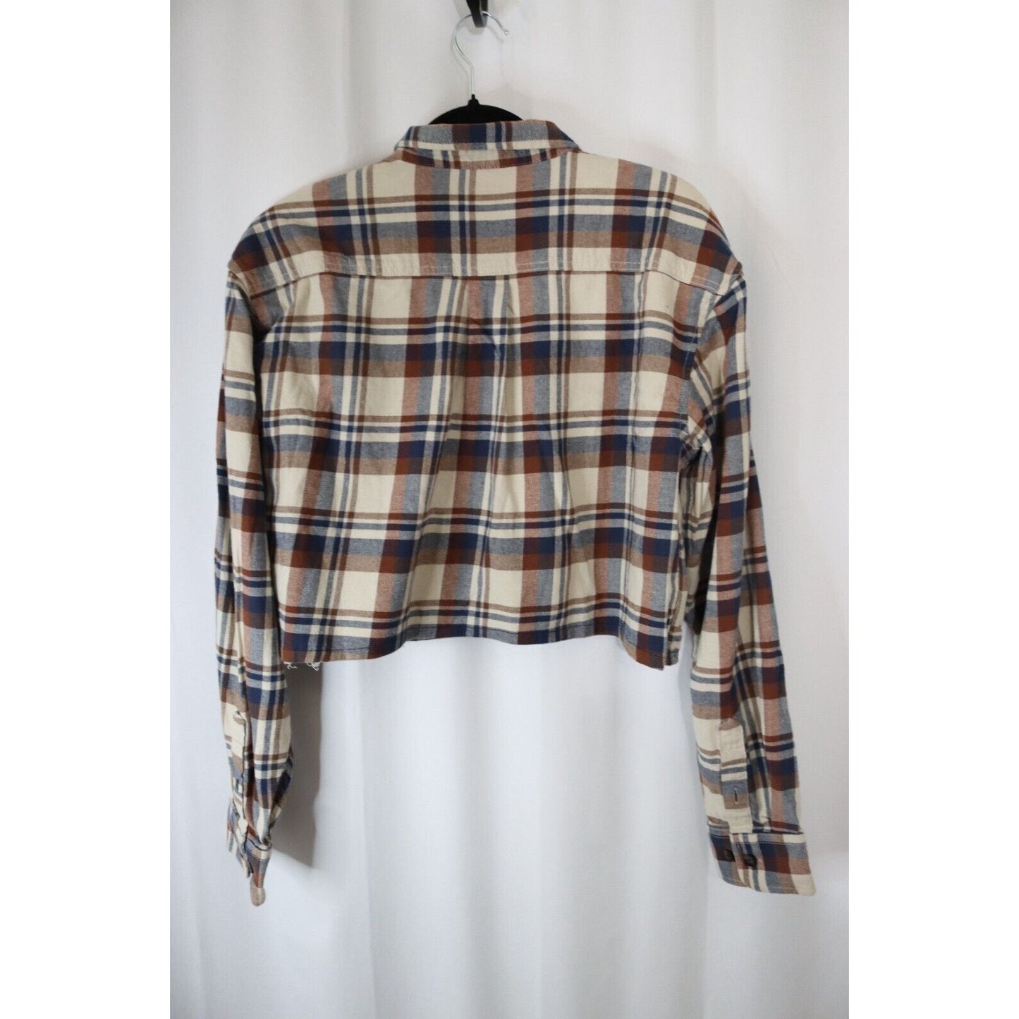 Dickies Cropped Button Down Size Large Relaxed Fit Long Sleeve