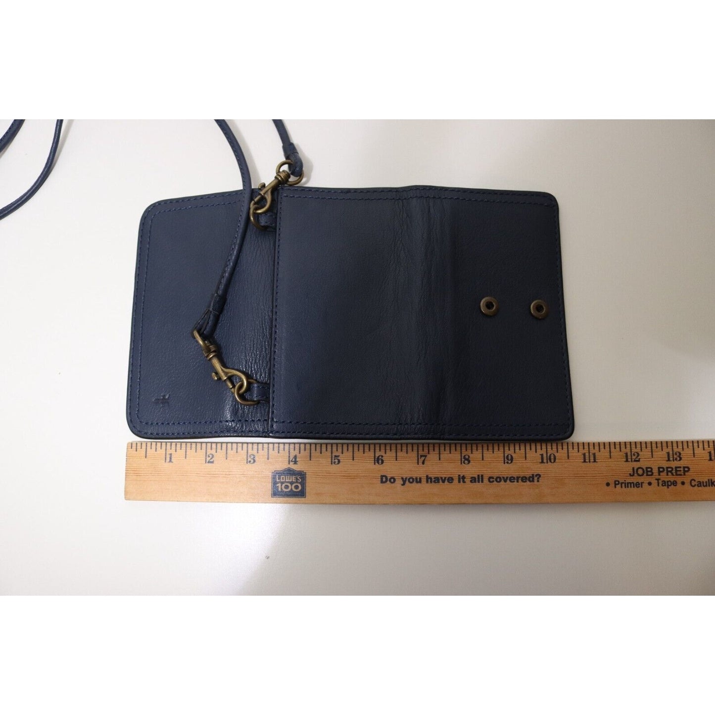 FRYE Lily Phone Crossbody Wallet Leather Navy Tri-Fold