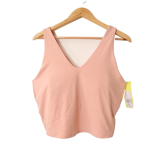 NWT Target All In Motion Women's V Neck Tank Bra Pink 1X