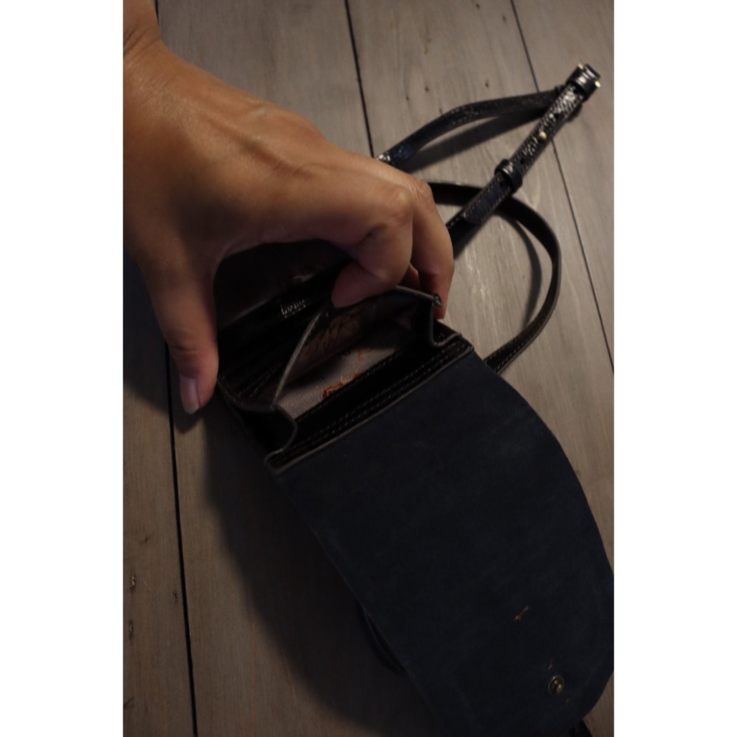 Hobo Interntional Phone Wallet Crossbody Black Leather