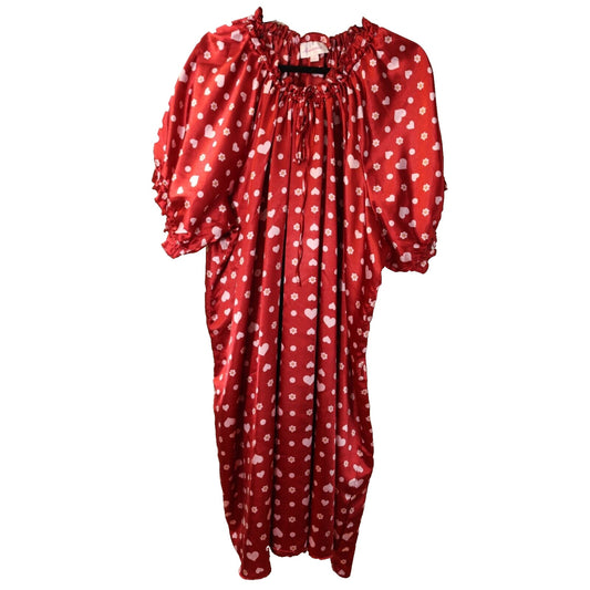 Amoureuse Red with White Polka Dot Nightgown Size 5X