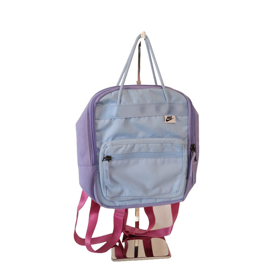 Vintage Nike Small Backpack Pastels Blue Pink Purple Expandable Flaws