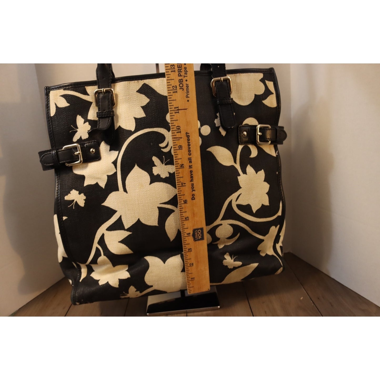 Kate Spade Large Black and White Tote Bag Canvas