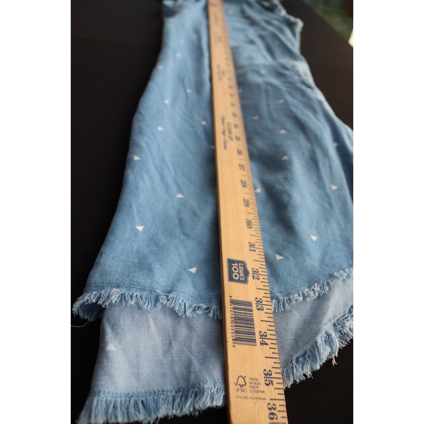 Thread and Supply Light Denim Dress Size Small Tencel/lycoll Short Sleeve Pocket