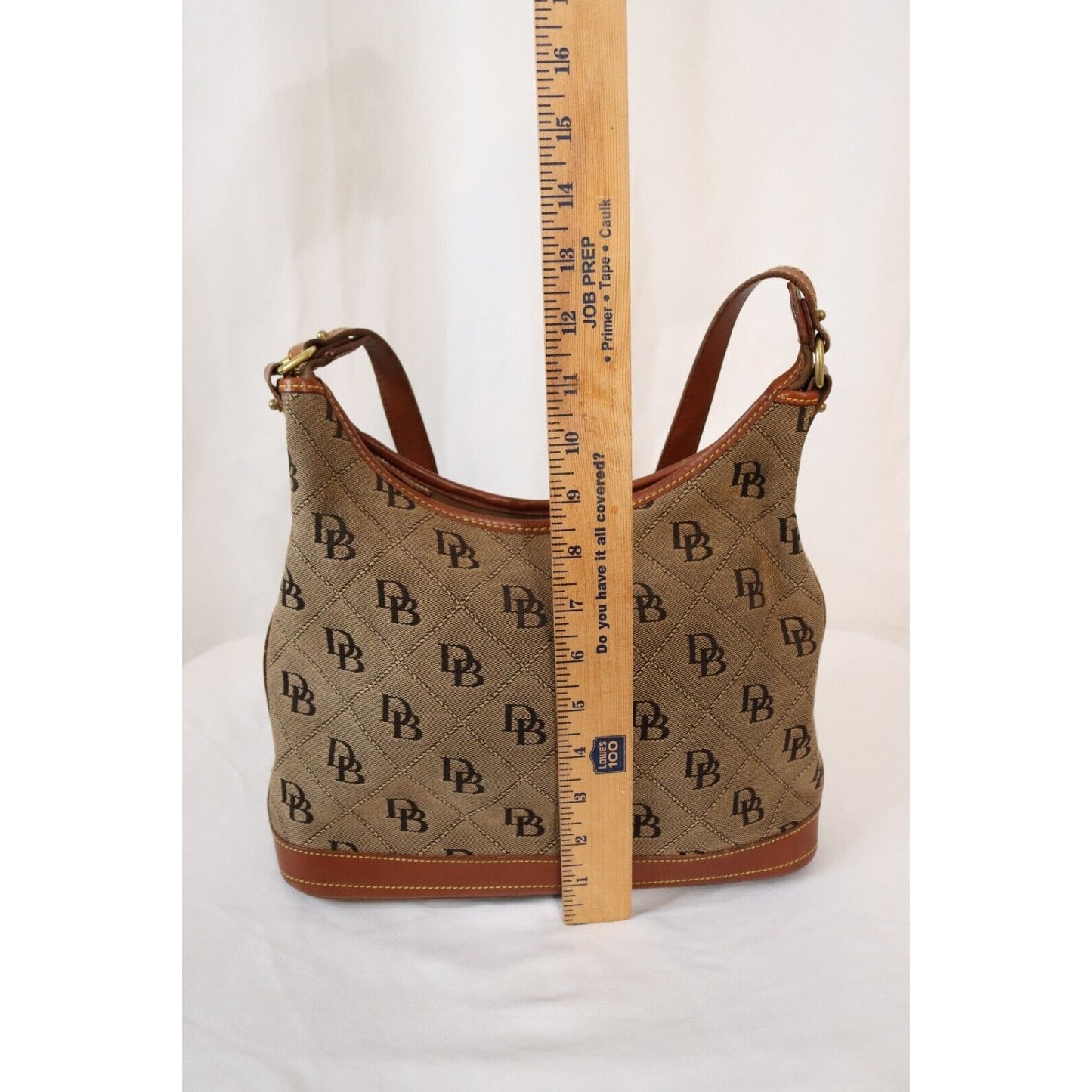 Vintage Dooney and Bourke Brown Monogram Shoulder Bag