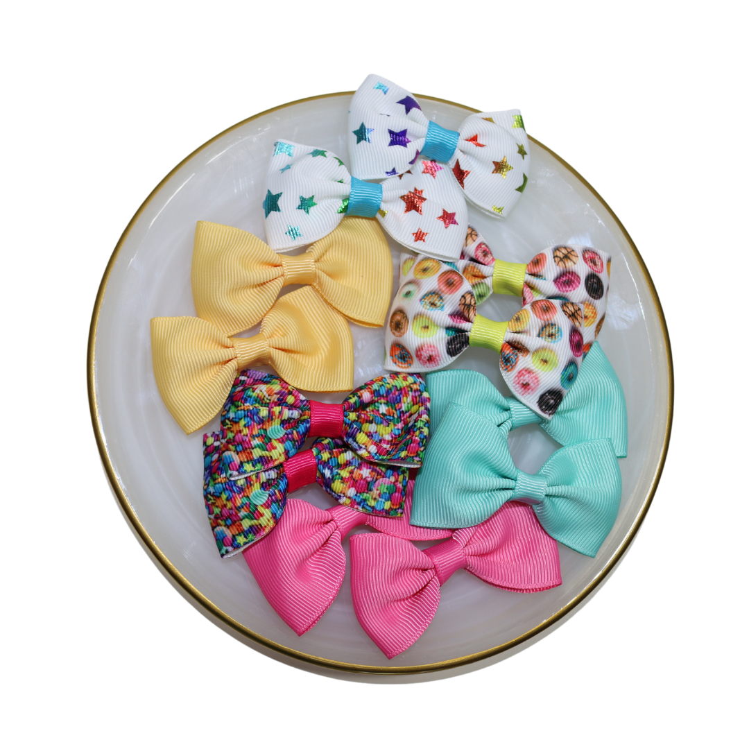 Small Bow Clips- Poof Poofs by Sumayyah